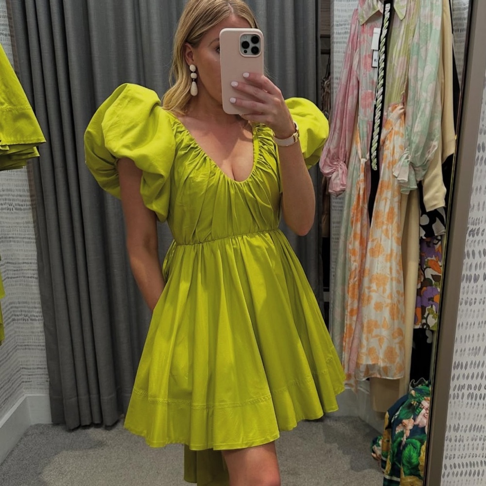 NWT Aje Gretta bow back mini dress